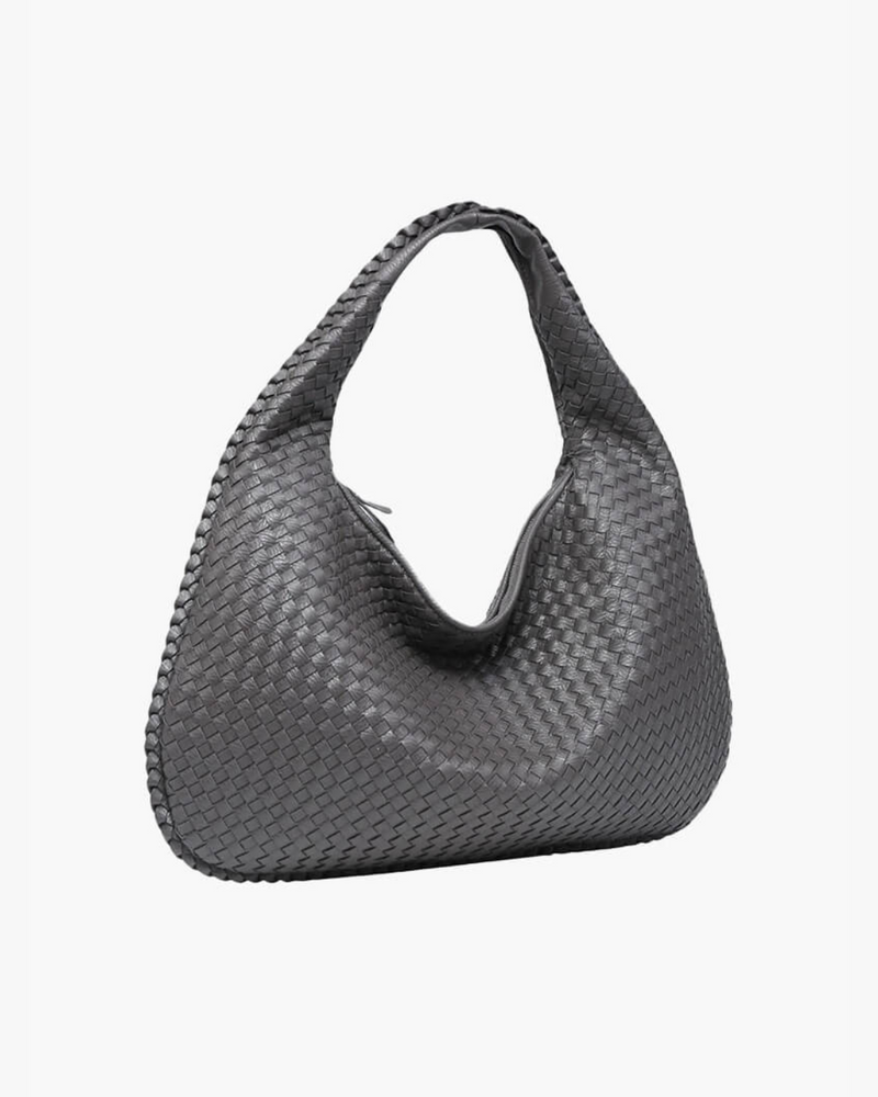 Gemma Large Woven Slouch Single Handle Shoulder Hobo Bag