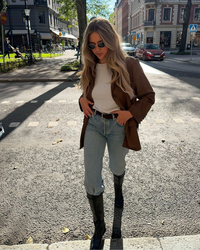 Romy Brushed Nap Single Breasted Relaxed Blazer Jacket