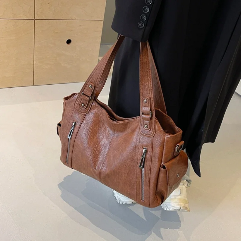Grace Slouchy Zip Detail Everyday Shoulder Bag