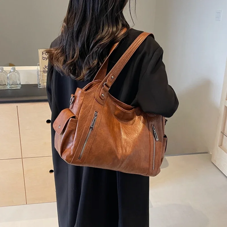 Grace Slouchy Zip Detail Everyday Shoulder Bag