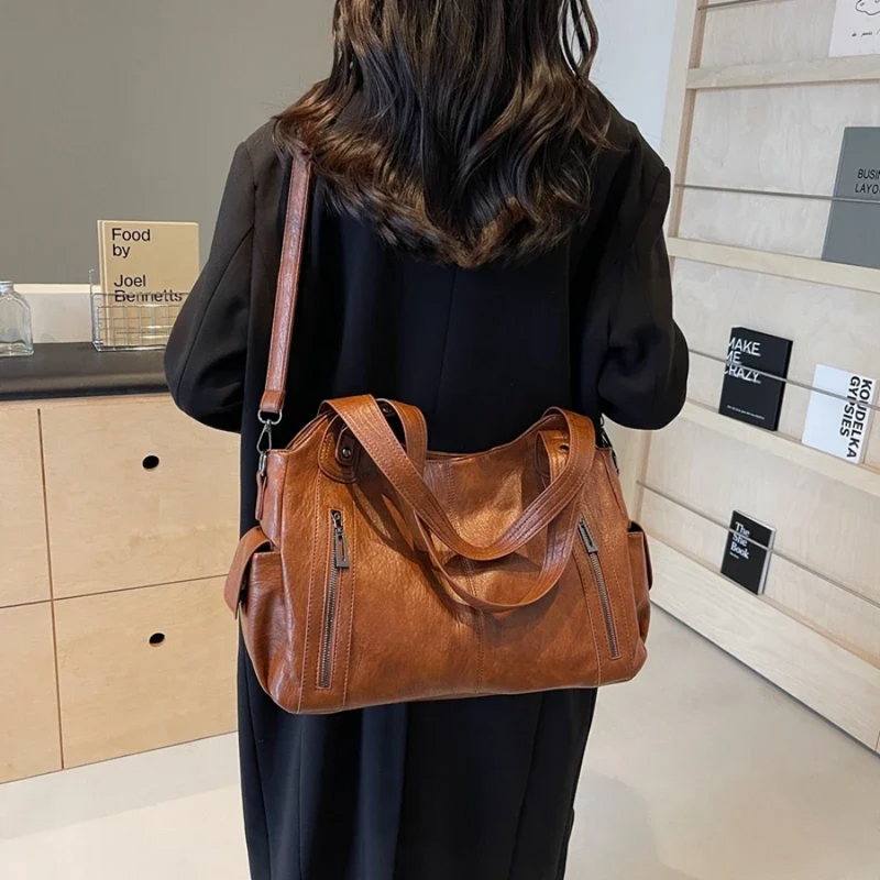 Grace Slouchy Zip Detail Everyday Shoulder Bag