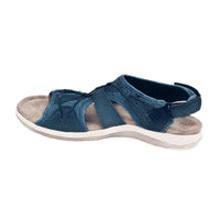 Marceline Woven Strap Cut Out Cushioned Sole Flat Sandals