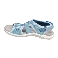 Marceline Woven Strap Cut Out Cushioned Sole Flat Sandals