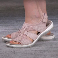 Marceline Woven Strap Cut Out Cushioned Sole Flat Sandals