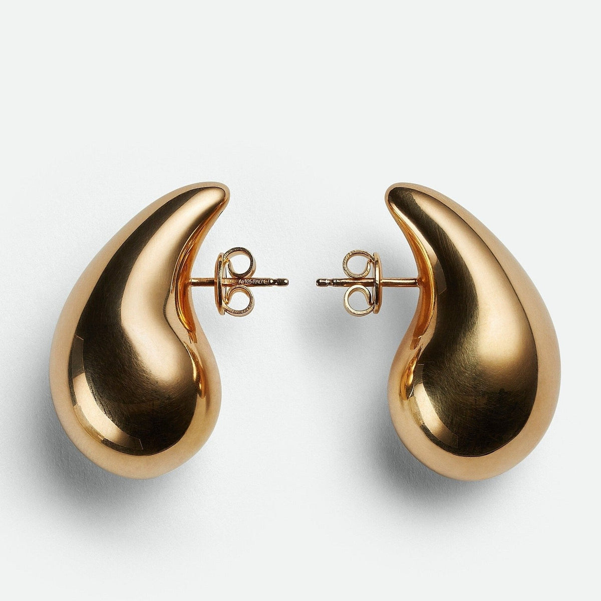 Ava Smooth Polished Dome Teardrop Drop Earrings