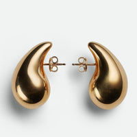 Ava Smooth Polished Dome Teardrop Drop Earrings