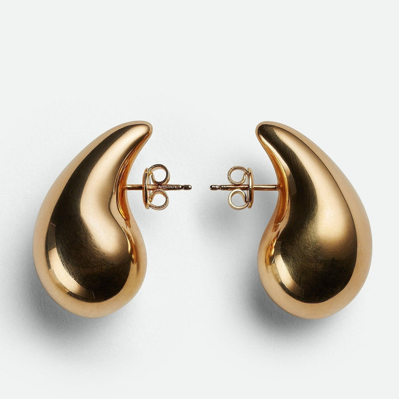 Ava Smooth Polished Dome Teardrop Drop Earrings