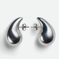 Ava Smooth Polished Dome Teardrop Drop Earrings