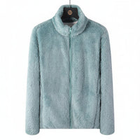 Annabel Soft Teddy Fleece Full Zip Stand Collar Jacket