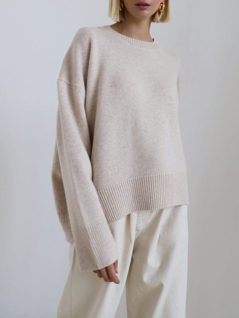 Octavia Oversized Wide Sleeve Drop Shoulder Crew Jumper
