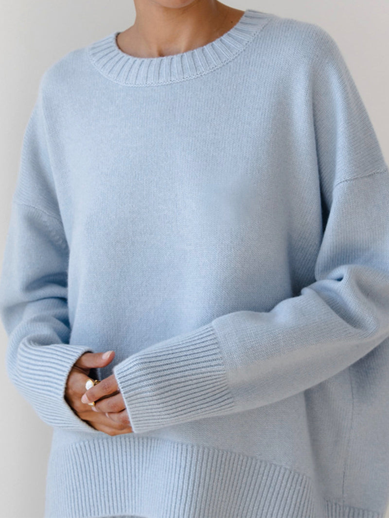 Octavia Oversized Wide Sleeve Drop Shoulder Crew Jumper