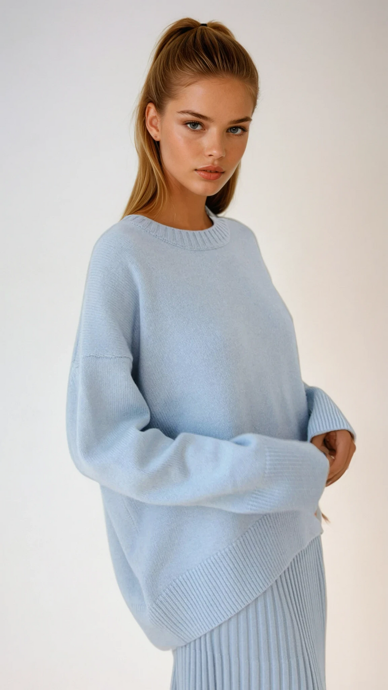 Octavia Oversized Wide Sleeve Drop Shoulder Crew Jumper