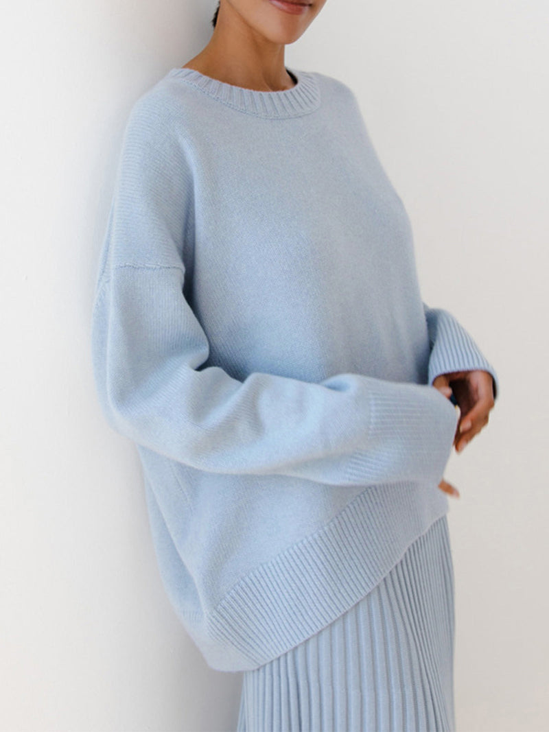 Octavia Oversized Wide Sleeve Drop Shoulder Crew Jumper