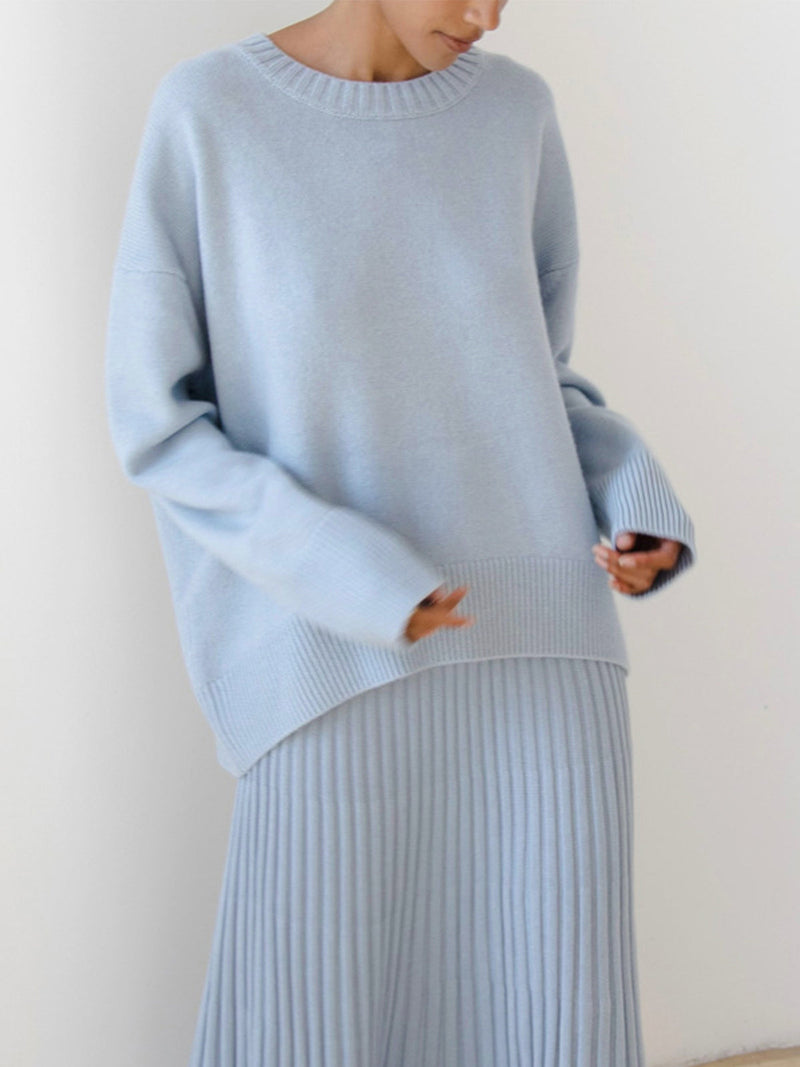Octavia Oversized Wide Sleeve Drop Shoulder Crew Jumper