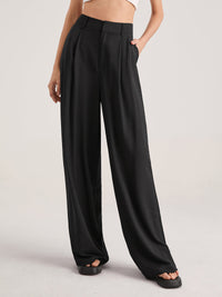 Muriel Elasticated Waist Soft Drape Relaxed Wide Leg Trousers