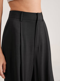 Muriel Elasticated Waist Soft Drape Relaxed Wide Leg Trousers