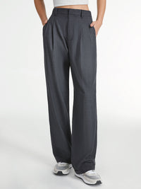 Huguette Front Pleat Tailored High Waist Wide Leg Trousers