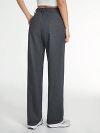 Huguette Front Pleat Tailored High Waist Wide Leg Trousers