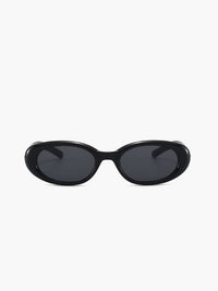 Olivia Rounded Oval Thick Front Dark Lens Sunglasses