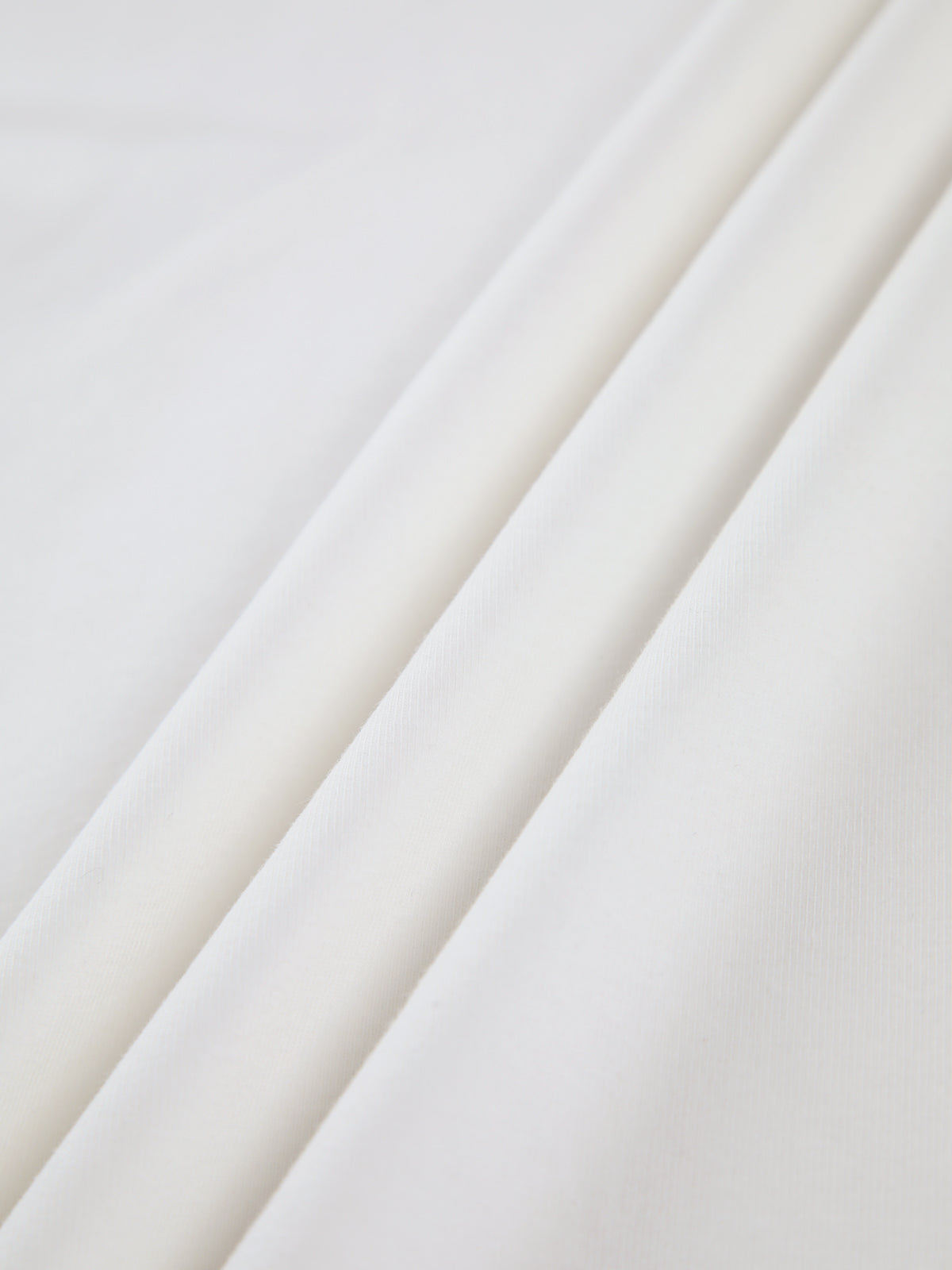 Aveline Diagonal Seam Fine Rib High Neck Fitted Knit Top - White
