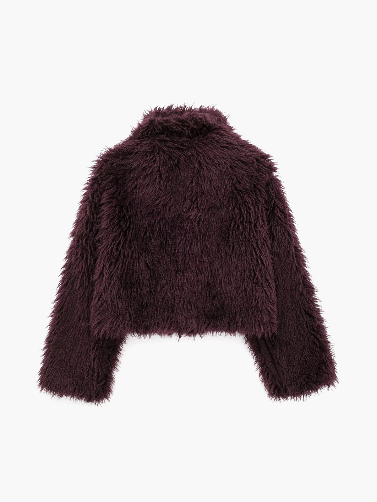 Selma Shaggy Long Pile Faux Fur Cropped Evening Jacket