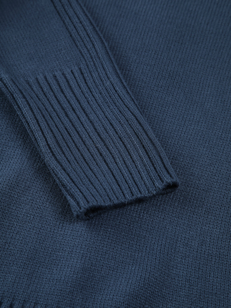 Delphi Deep Roll Neck Relaxed Drop Shoulder Knit Jumper