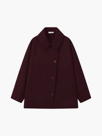 Fern Dolman Sleeve Oversized Cape Shoulder Short Coat