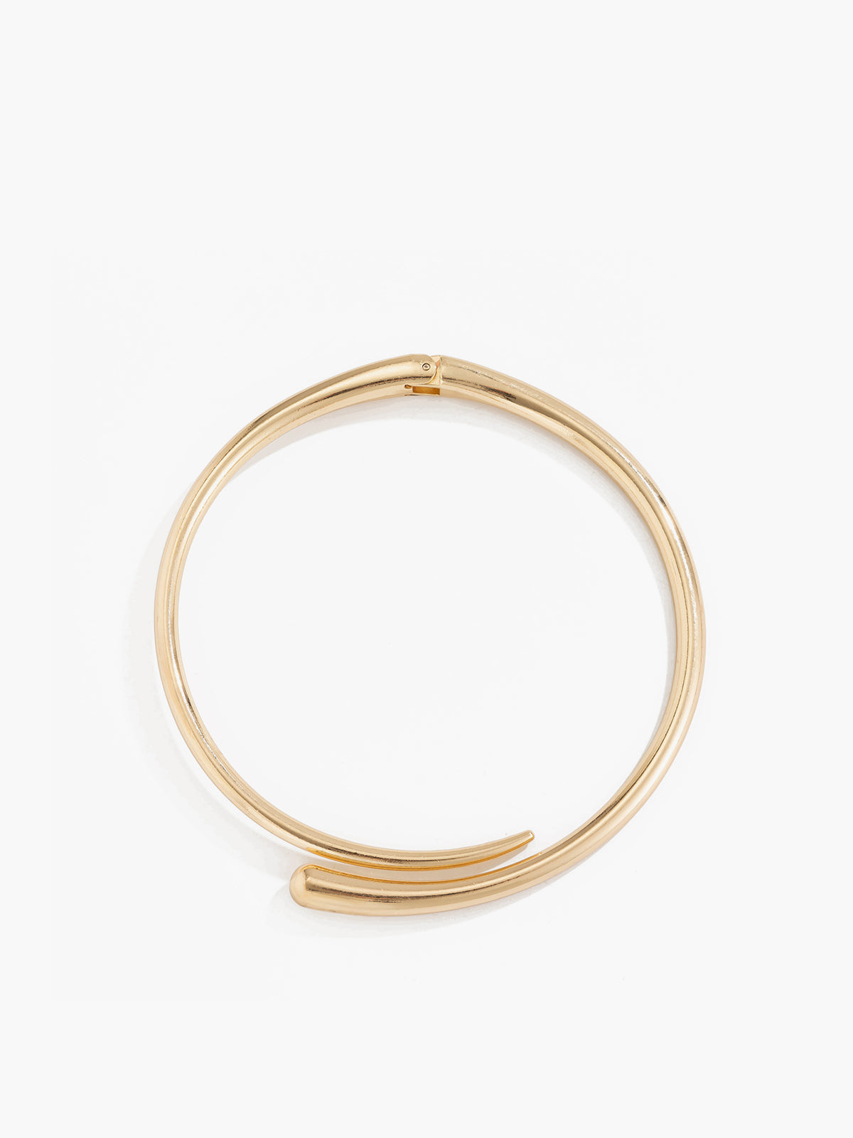 Amelia Polished Open Collar Rigid Torque Necklace