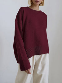 Octavia Oversized Wide Sleeve Drop Shoulder Crew Jumper
