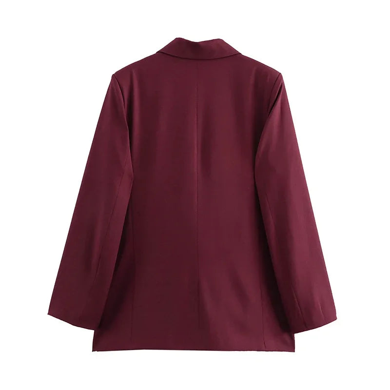 Quinn Tailored Structured Shoulder Double Breasted Blazer