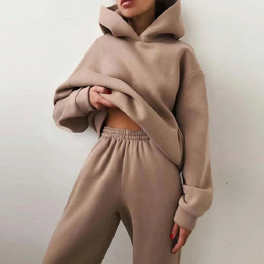 Opal Hooded Sweatshirt and Cuffed Jogger Two Piece Set