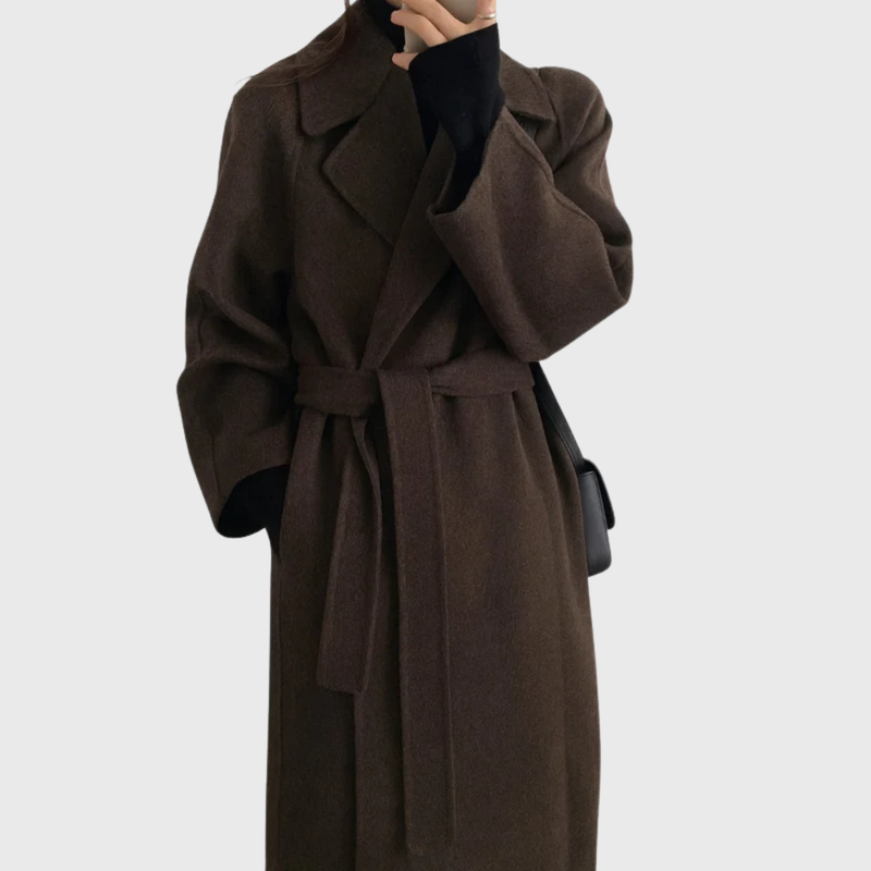Beatrix Shawl Collar Self Tie Belted Long Duster Coat