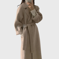 Beatrix Shawl Collar Self Tie Belted Long Duster Coat