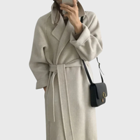 Beatrix Shawl Collar Self Tie Belted Long Duster Coat