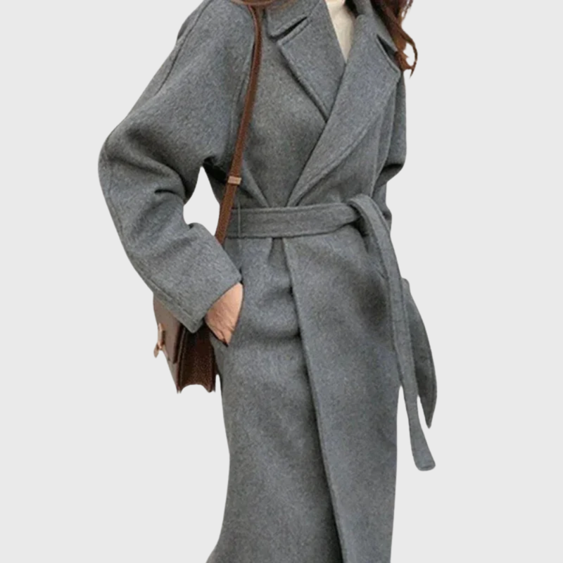 Beatrix Shawl Collar Self Tie Belted Long Duster Coat