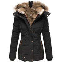 Amara Faux Fur Trim Hood Quilted Winter Parka Jacket