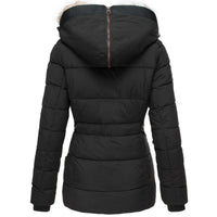 Amara Faux Fur Trim Hood Quilted Winter Parka Jacket