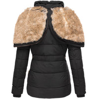 Amara Faux Fur Trim Hood Quilted Winter Parka Jacket