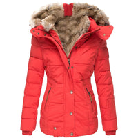 Amara Faux Fur Trim Hood Quilted Winter Parka Jacket