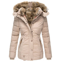 Amara Faux Fur Trim Hood Quilted Winter Parka Jacket