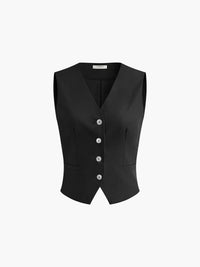 Skye Button Front Waistcoat and Wide Leg Trouser Set