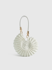 Lucy Ribbed Shell Shaped Twisted Cord Strap Mini Bag