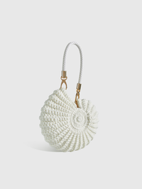 Lucy Ribbed Shell Shaped Twisted Cord Strap Mini Bag
