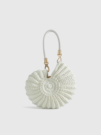 Lucy Ribbed Shell Shaped Twisted Cord Strap Mini Bag