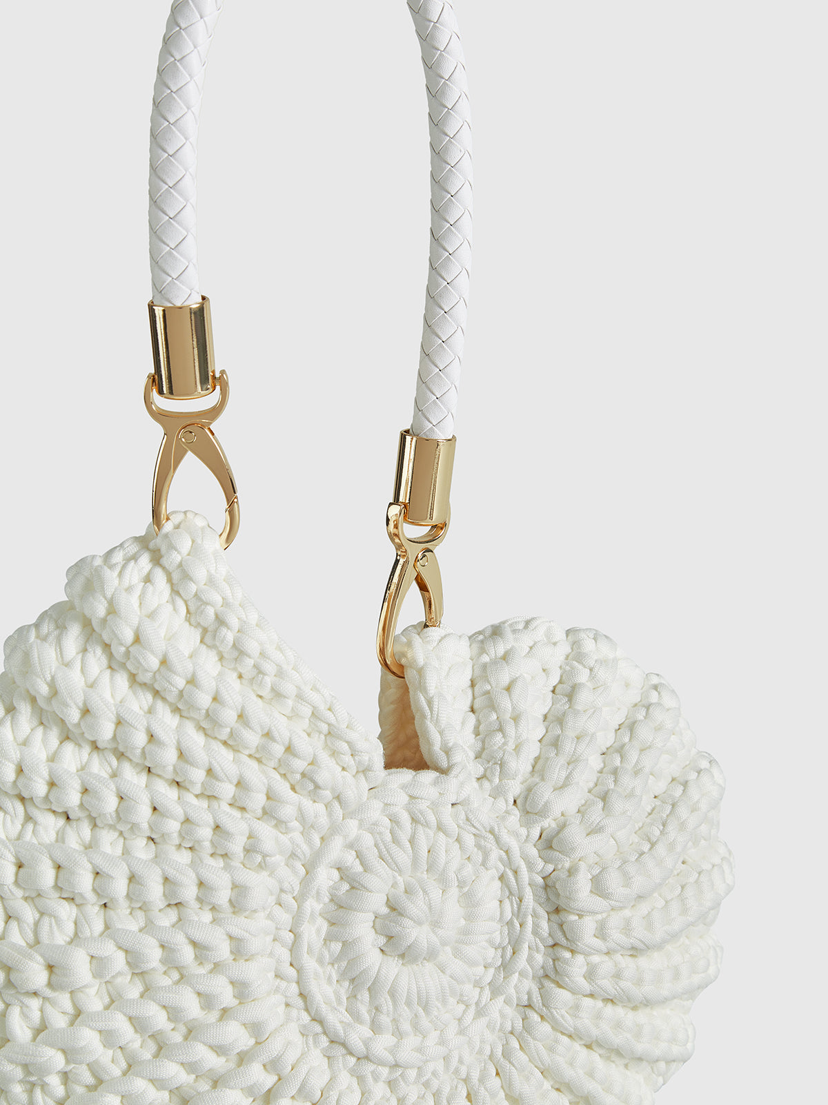 Lucy Ribbed Shell Shaped Twisted Cord Strap Mini Bag
