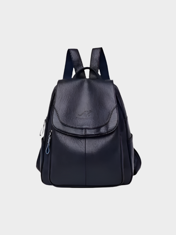 Matilda Flap Front Convertible Backpack Shoulder Bag - Navy Blue