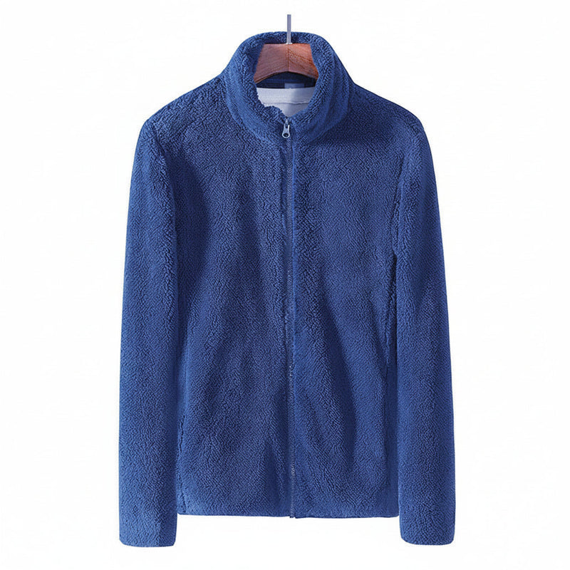 Annabel Soft Teddy Fleece Full Zip Stand Collar Jacket