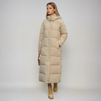Ottilie Hooded Long Line Quilted Baffle Puffer Coat