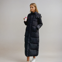 Ottilie Hooded Long Line Quilted Baffle Puffer Coat