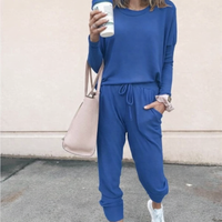 Jolie Brushed Sweatshirt and Tapered Drawcord Jogger Set